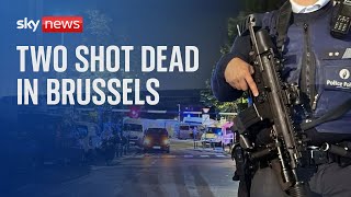 Brussels 'on highest terror alert' after two shot dead
