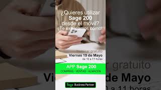 Invitación Webinar - VIERNES 19 de Mayo de 10 a 11h.: "APP Sage 200" screenshot 4