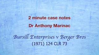 Bursill Enterprises v Berger Bros (nature of an easement)