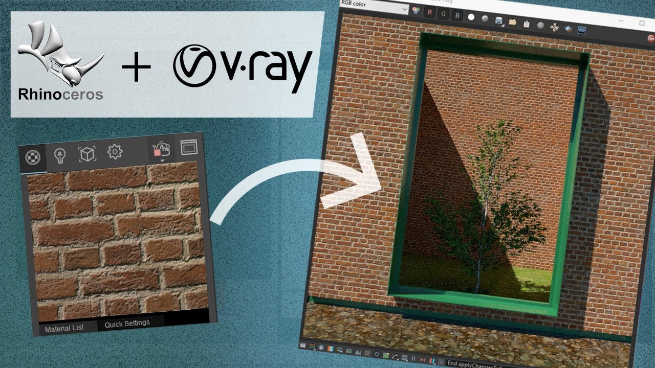 Brick Material Creation Vray For Rhino 7 Youtube