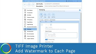 Add Watermark to Each Page | TIFF Image Printer 12 | PEERNET