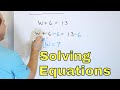 Solving 1-Step Equations w/ Addition &amp; Subtraction - [6-11-1]