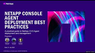 NetApp Console Agent Deployment Best Practices
