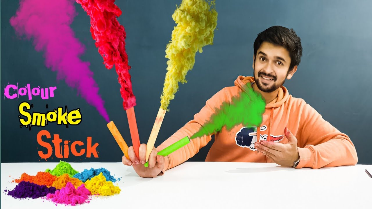 holi colours smoke sticks