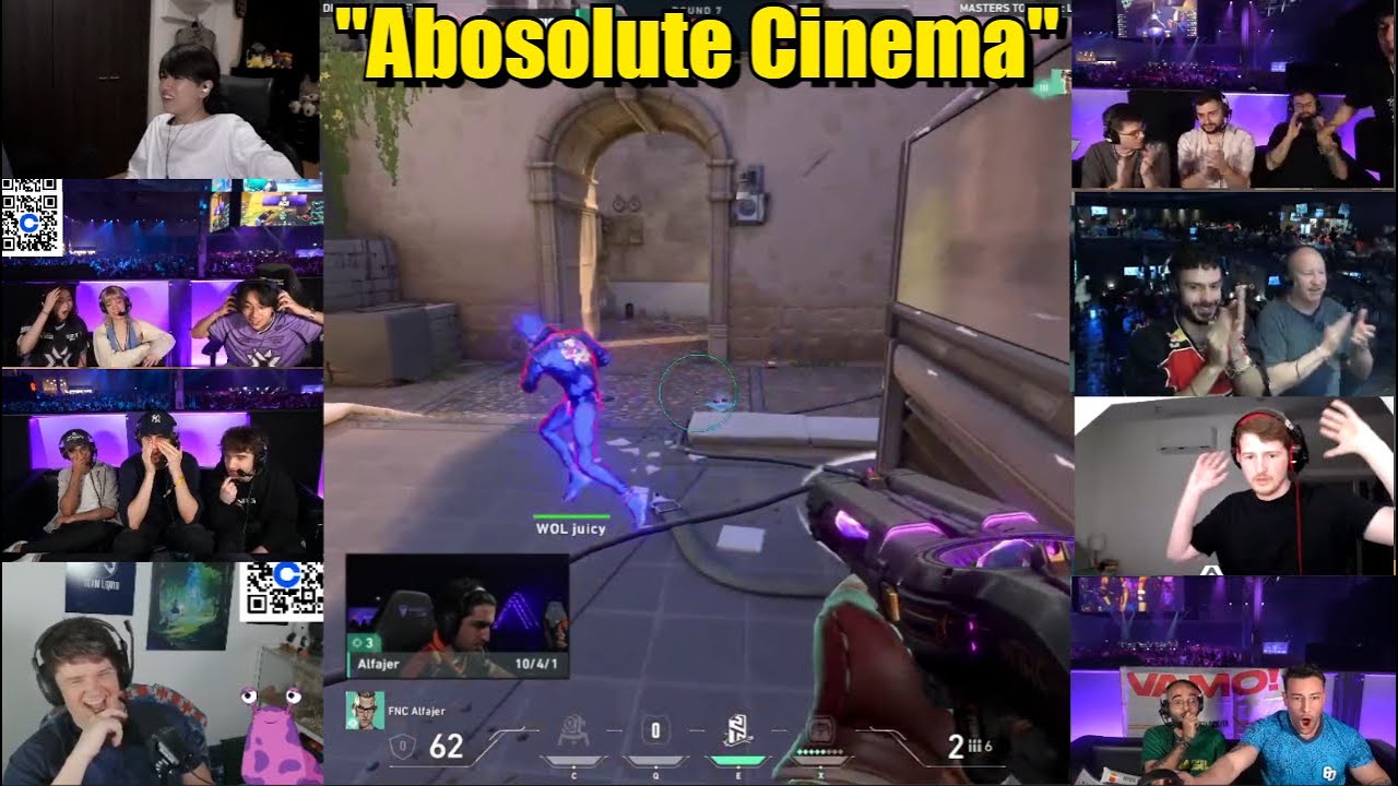 Valorant pros/streamers react to Absolutely Cinematic round from WOL Juicy against FNATIC
