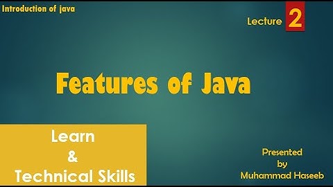 Java | Lecture-2 | Features of Java | Urdu & Hindi