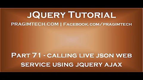 Calling live json web service using jquery ajax