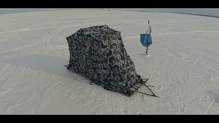 Мобильная, зимняя палатка своими руками, трансформер через 7 лет эксплуатации.