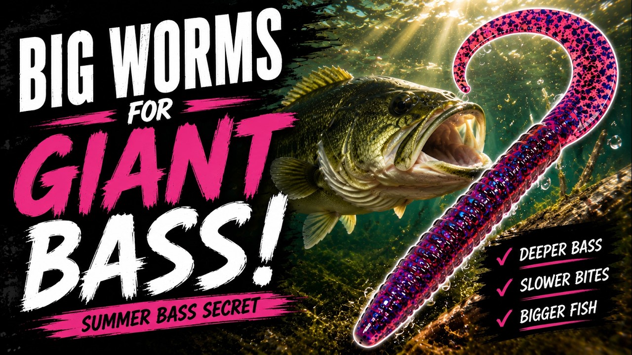 How to Fish Big Worms for Giant Summer Bass!!! (Masterclass)