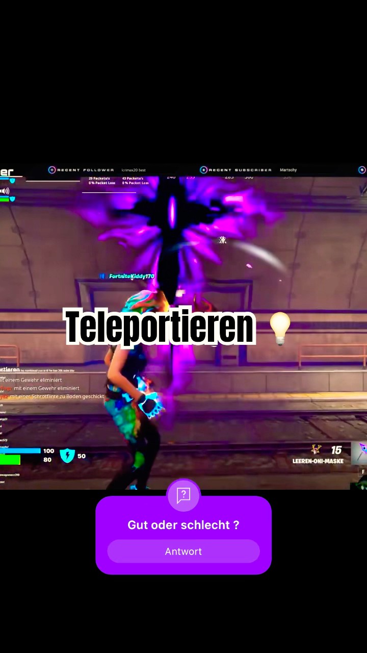 Wie teleportiert man sich hier die Lösung