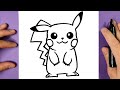 How to draw pikachu  happy drawings