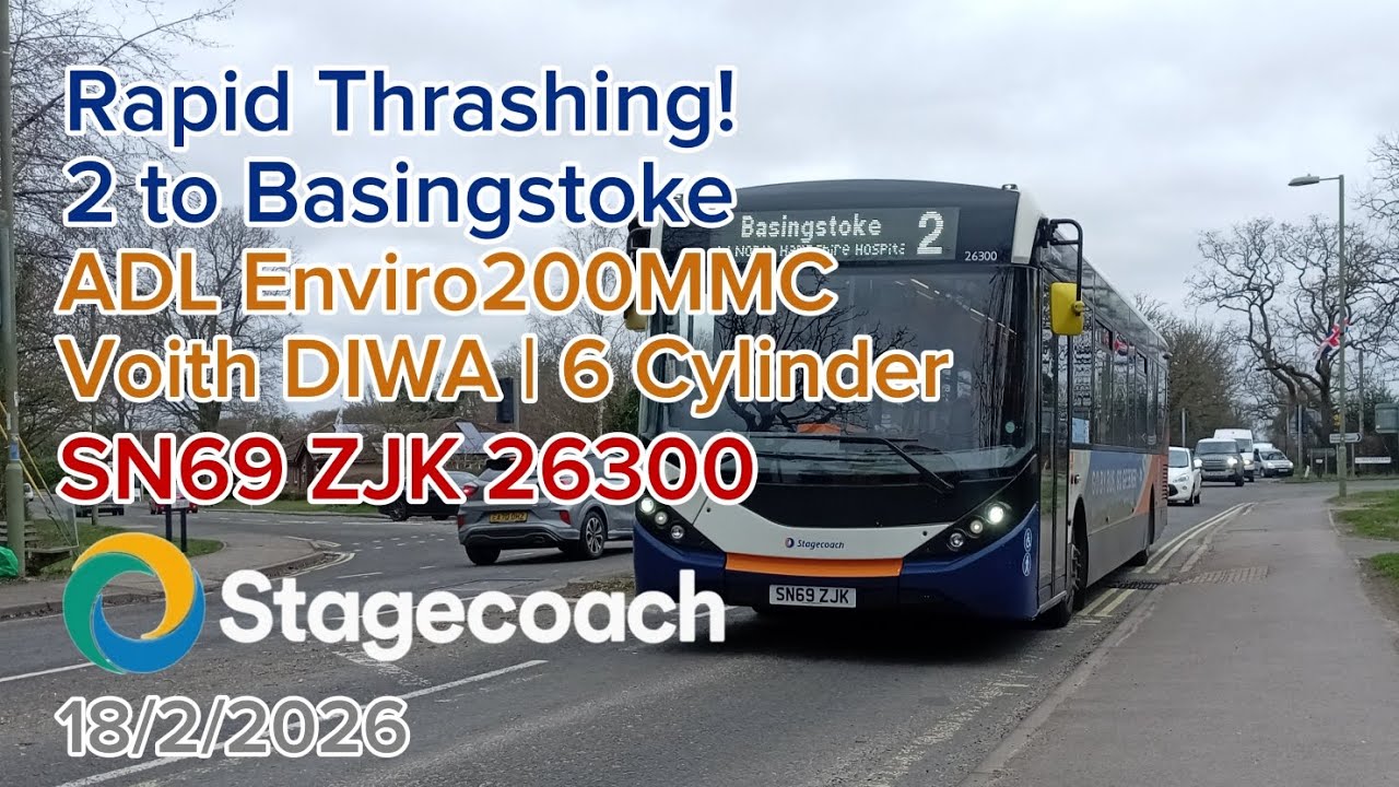 Rapid Thrashing! | ADL Enviro200MMC Voith | SN69 ZJK 26300 | 18/2/2026