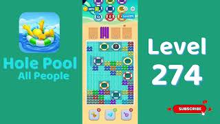 Hole Pool All People Level 274 Walkthrough 🎯 | Color Match Puzzle Gameplay | Mini Boss