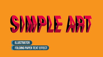 Folding Paper Text Effect in Adobe Illustrator || Typography || for Beginners