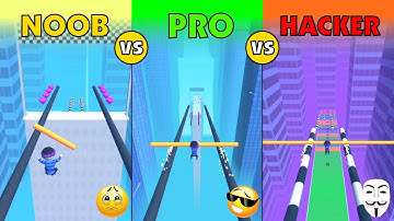 NOOB vs PRO vs HACKER in Roof Rails