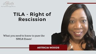 Passing the NMLS Exam - TILA and the Right of Rescission
