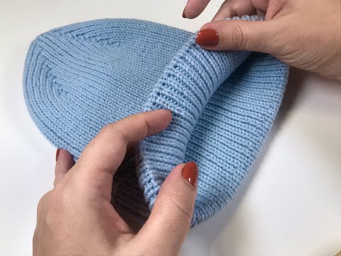 Как связать тулью у шапки спицами