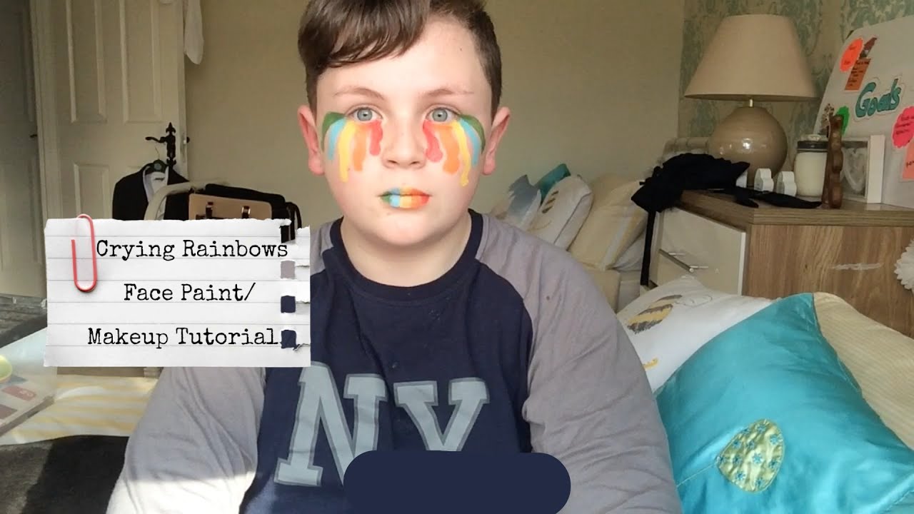 Crying Rainbows Face Paint Makeup Tutorial YouTube