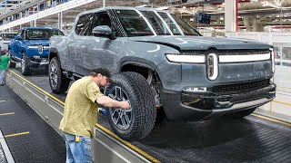 Inside US Mega Factory Producing the Massive Rivian Electric Truck  Production Line