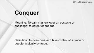 Conquer Meaning