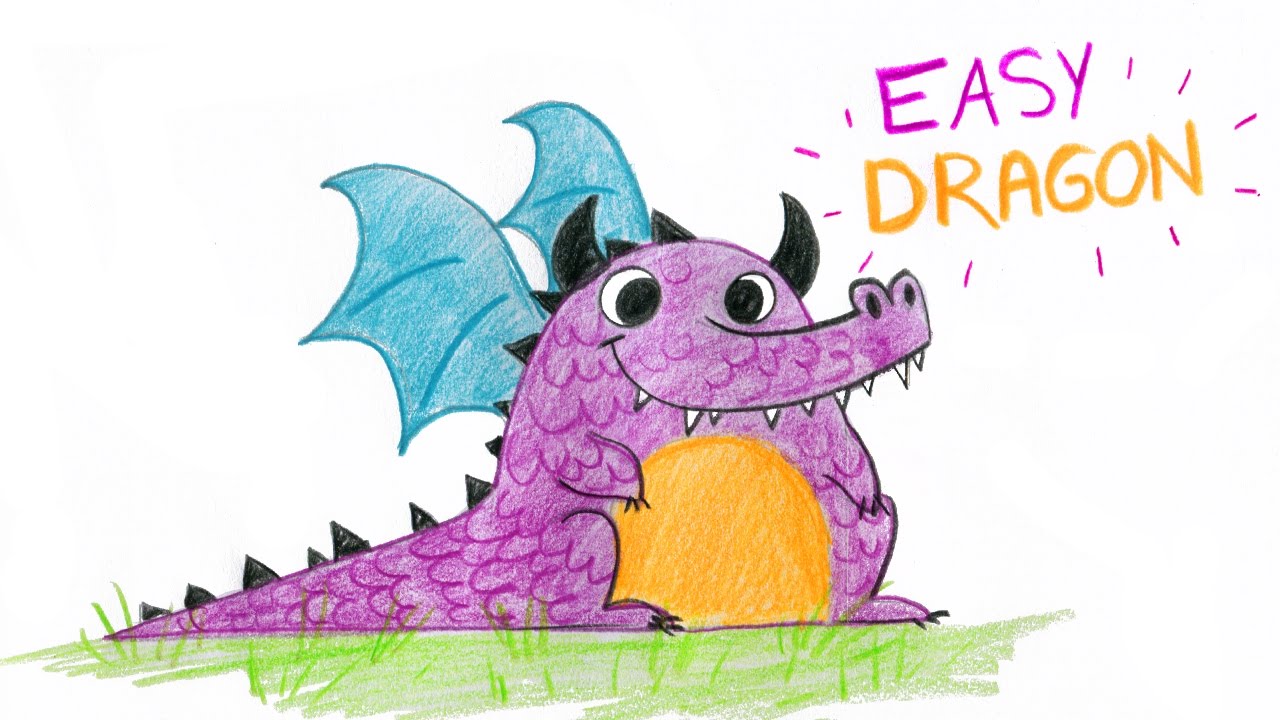 How To Draw A Cute Baby Dragon Easy Way Comment Dessiner