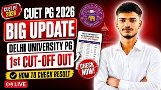 DU PG 1st Cut-Off List 2026 Released! 🔥 Check Your Result Live Now!