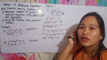SYSTEMS OF NONLINEAR EQUATIONS