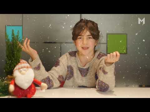 ბავშვები აფასებენ თოვლის ბაბუას