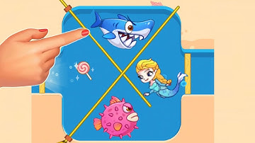 Save the mermaid pin pull game | Fishdom save the fish | How to loot