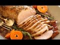 Pork Loin Roast with Maple Glaze, Apples and Cranberries