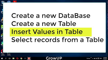 SQL Tutorial | CREATE database, table, INSERT VALUES and Show VALUES in Urdu & Hindi | GrowUp