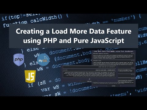 Creating a Load More Data Feature using PHP and Pure JavaScript Tutorial DEMO