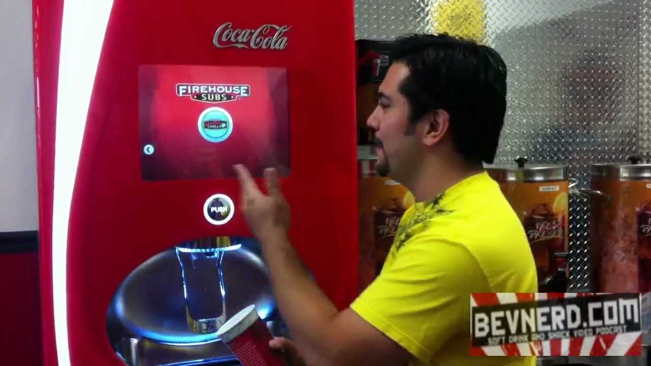 Coca Cola Freestyle Soda Fountain Demonstration at Firehouse Subs Video Review: BevNerd (Ep72)