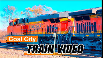 🔥Railfanning Train Video: Capturing the Power of BNSF Intermodal Train in Coal City (HD)