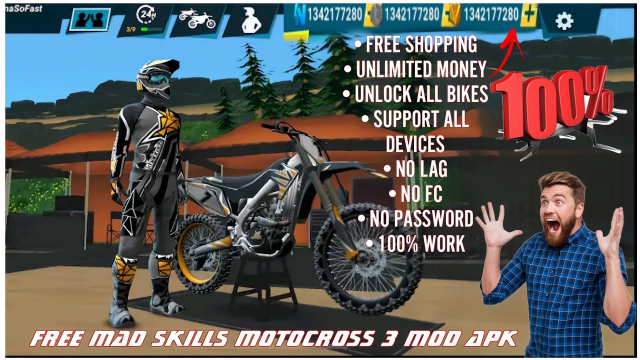 Mad skills motocross 3 mod apk unlimited money and gold