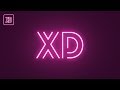 How to Create NEON Text in Adobe XD Tutorial