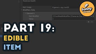 Edible Item - Inventory System in Unity tutorial P19