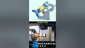 Hexagon Cutting Mechanism #cad #lathe #cnc #vmc #machining #ddesignhub