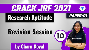 8:30 AM - Crack JRF 2021 | Research Aptitude by Charu Goyal | Revision Session