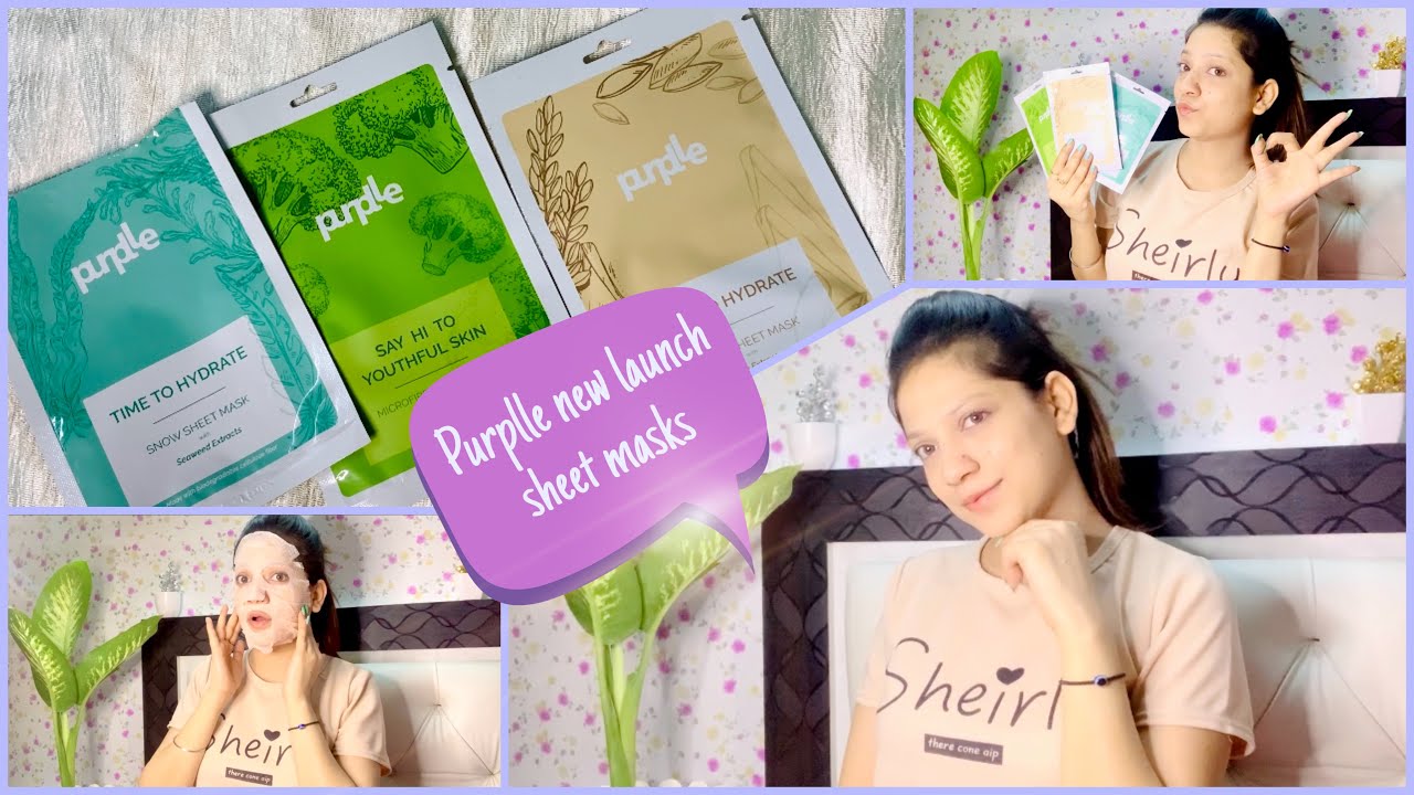 Purplle New Launch Purplle Sheet Mask😍 { Review & Demo } Sweety Trehan