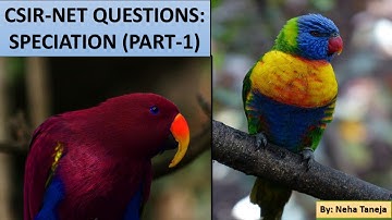 SOLVED CSIR NET QUESTIONS ON SPECIATION (PART-1)