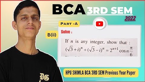 BCA 3rd Semester Maths Previous Year Papers 2022 | Fully Solved | HPU | Complete Question Bank.