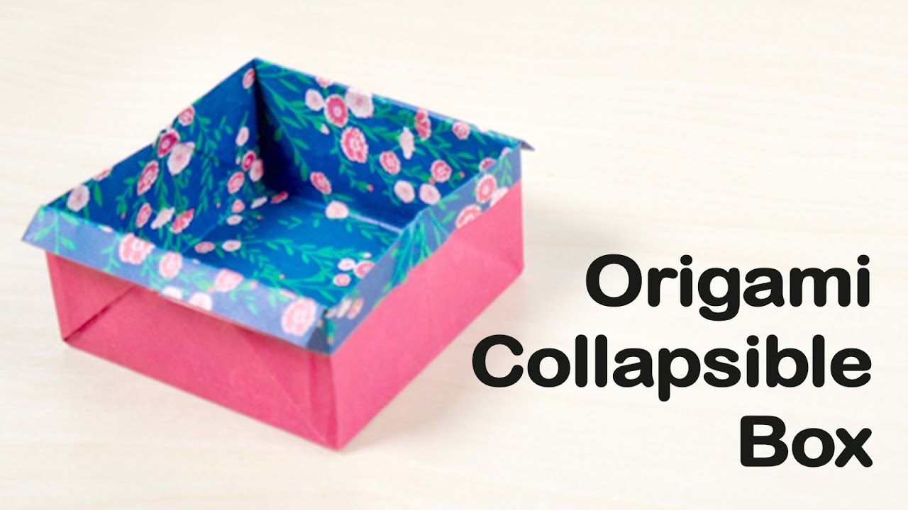 14 Collapsible Box Origami For Beginners Youtube