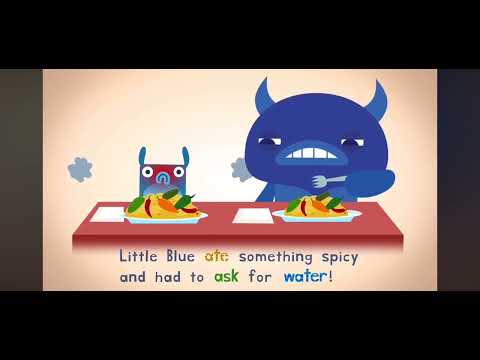 He just ate something spicy and had to ask for water!