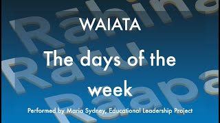 The days of the week Waiata
