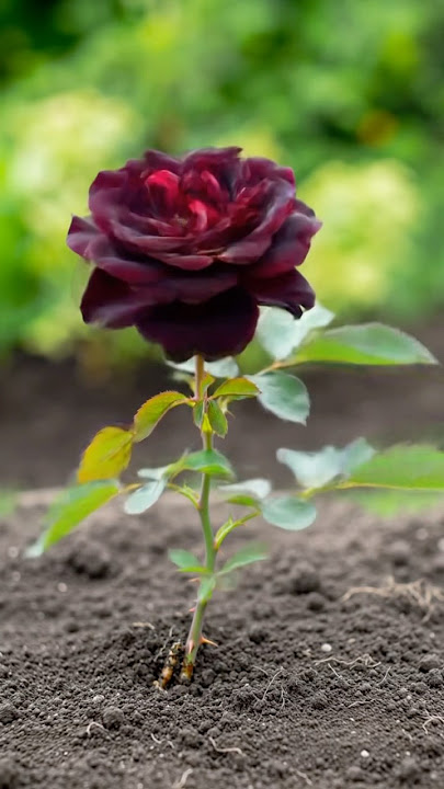 Watch This Black Rose Grow from the Earth 🌱✨#blackrose #rose #flower