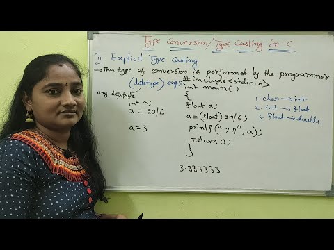 C-Language || Class-46 || Type Casting or Type Conversion in C || Both in Telugu and English