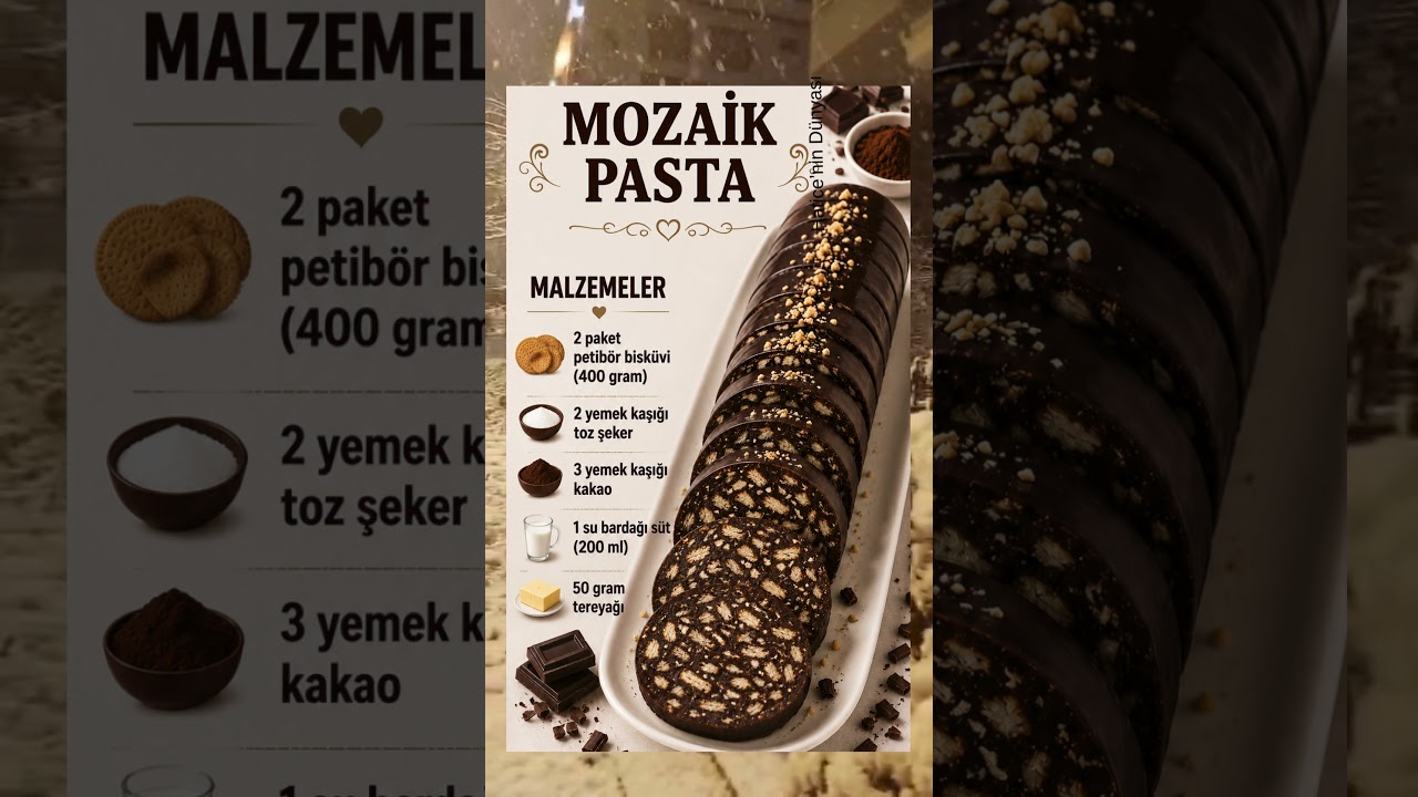 🍫✨ PRATİK MOZAİK PASTA ✨🍫 #pratiktarifler #tarif #pratiktatlitarifleri 🍫✨ PRATİK MOZAİK PASTA ✨🍫 #pratiktarifler #tarif #pratiktatlitarifleri