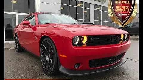 2016| Dodge| Challenger| Scat Pack Shaker| Low KM| Sunroof| Leather| Remote Start| Grove Dodge