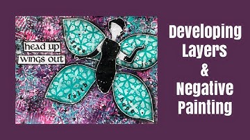 Mixed Media Art Journal Tutorial- Developing Layers using Stencils 3 Ways - Mix and Match Focal